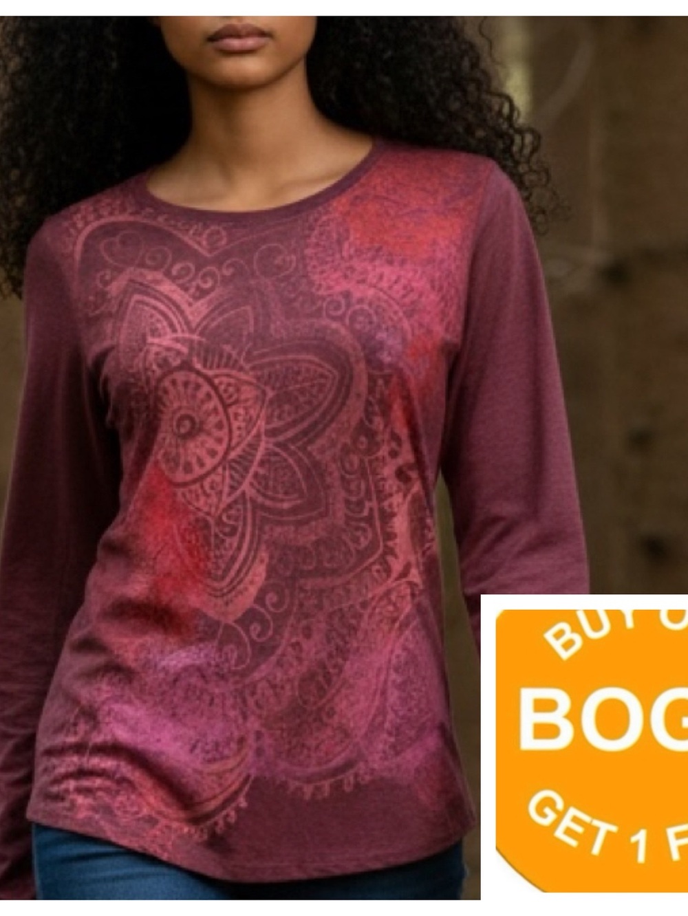 Kohl’s Sonoma Graphic Long sleeve tee shirt size med NWT